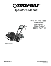 Troy-Bilt 663B- -Pony Operator's Manual