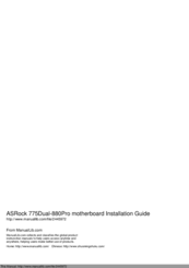 ASROCK 775Dual-880Pro Installation Manual