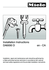 Miele DA 6690 D Installation Instructions Manual