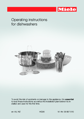 Miele g6100sci Operating Instructions Manual