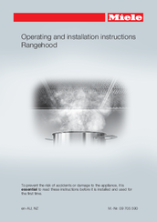 Miele DA 399-6 Operating Instructions Manual