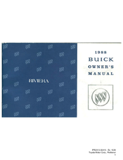 Buick 1988 Riviera Owner's Manual