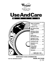 Whirlpool MH7135XE Use And Care Manual
