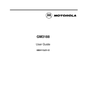 Motorola GM3188 User Manual