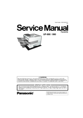 Panasonic UF 890 - Panafax B/W Laser Service Manual