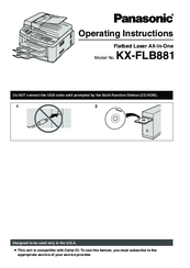Panasonic KXFLB881 - Network Multifunction Laser Printer Operating Instructions Manual