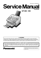 Panasonic Panafax UF-585 Service Manual