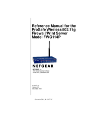 NETGEAR FWG114P - ProSafe 802.11g Wireless Firewall Reference Manual