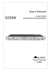 Alto X23SW User Manual