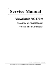 ViewSonic VG170mVLCDS23724-3W Service Manual