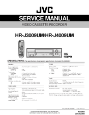 JVC HR-J4009UM Service Manual