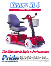 Pride Mobility Victory XL-8 Owner's Manual