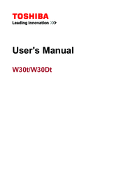 Toshiba W30T User Manual