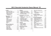 Chevrolet 2012 Avalanche Owner's Manual