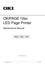 Oki OKIPAGE 10ex Maintenance Manual