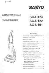 Sanyo SC-U123 Instruction Manual