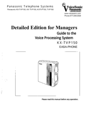 Panasonic KX-TVP150 User Manual