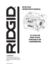 Ridgid OF25150A Operator's Manual