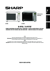 Sharp R-970 Operation Manual With Cookbook