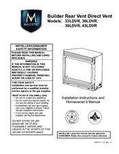 Majestic 36LDVR Installation Instructions And Homeowner's Manual