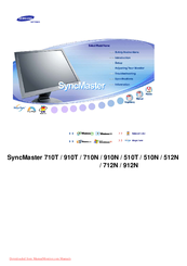 Samsung SyncMaster 710T User Manual