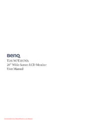 BenQ T201WA User Manual