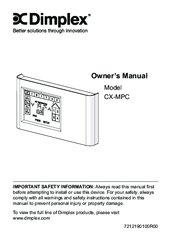 Dimplex CX-MPC Owner's Manual