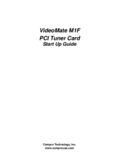 COMPRO VideoMate M1F Startup Manual