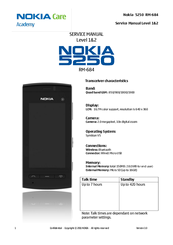 Nokia 5250 RM-684 Service Manual