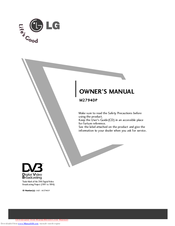 LG Flatron M2794DP Owner's Manual