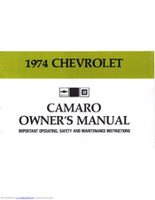 Chevrolet 1974 CAMARO Owner's Manual
