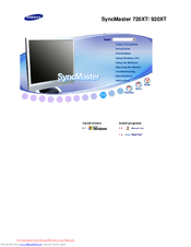 Samsung 720XT - SyncMaster - 256 MB RAM User Manual