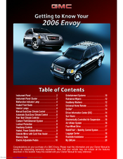 GMC Envoy 2006 Getting To Know Manual
