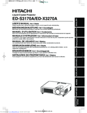 Hitachi EDX-3270A User Manual