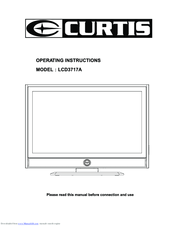 Curtis LCD3717A Operating Instructions Manual