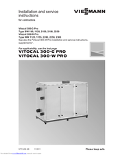 Viessmann VITOCAL 300-G PRO Type BW 2150 Installation And Service Instructions Manual