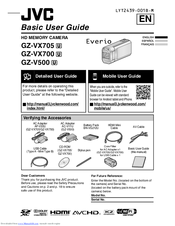 JVC EverioGZ-VX705U Basic User's Manual