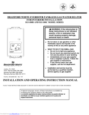 Bradford White EVERHOT IGI-180R Series Installation And Operating Instruction Manual