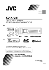 JVC KD-X70BT Instructions For Use Manual