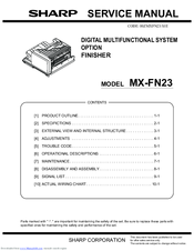 Sharp MX-FN23 Service Manual