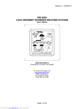 La Crosse Technology Weather Direct WD-3303 Owner's Manual