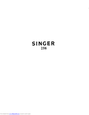 Singer 258 Manual