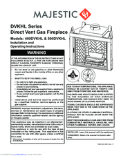 Majestic 500DVKHL Installation And Operating Instructions Manual