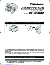 Panasonic KX-MB781C Quick Reference Manual