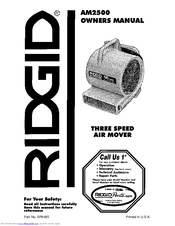 RIDGID AM2500 Owner's Manual