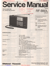 Panasonic RF-B60L Service Manual