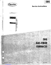 Carrier 58G Service Instructions Manual