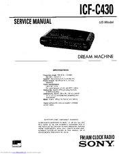Sony DREAM MACHINE ICF-C430 Service Manual