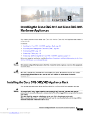 Cisco SNS-3495 series Installing Manual