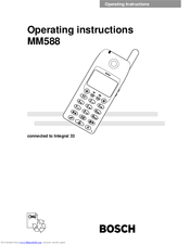 Bosch MM588 Operating Instructions Manual